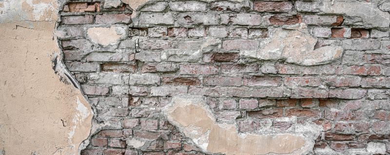 Painted Brick Before Removal